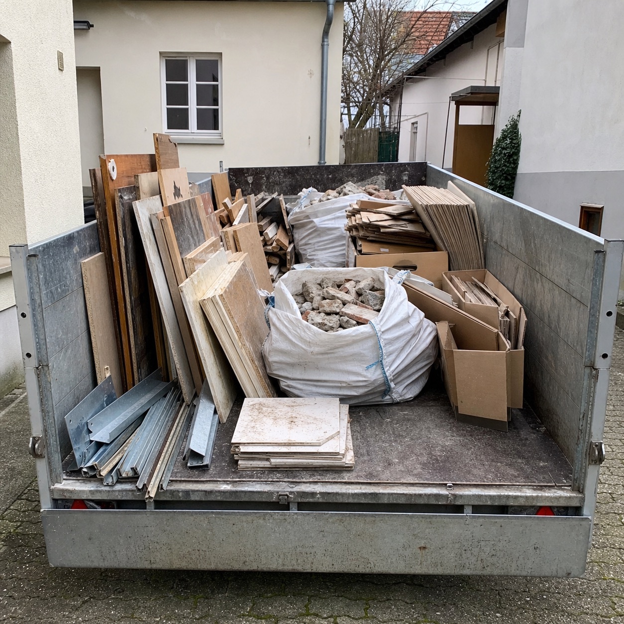 Sortierte Materialien zur fachgerechten Entsorgung in Schermbeck
